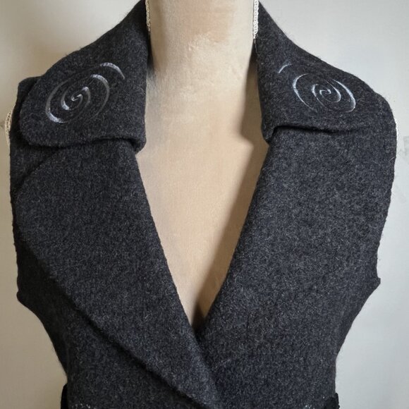 Carson Wool Women Embroided Jackets Vest Jacket Coat Size Medium - Picture 2 of 16